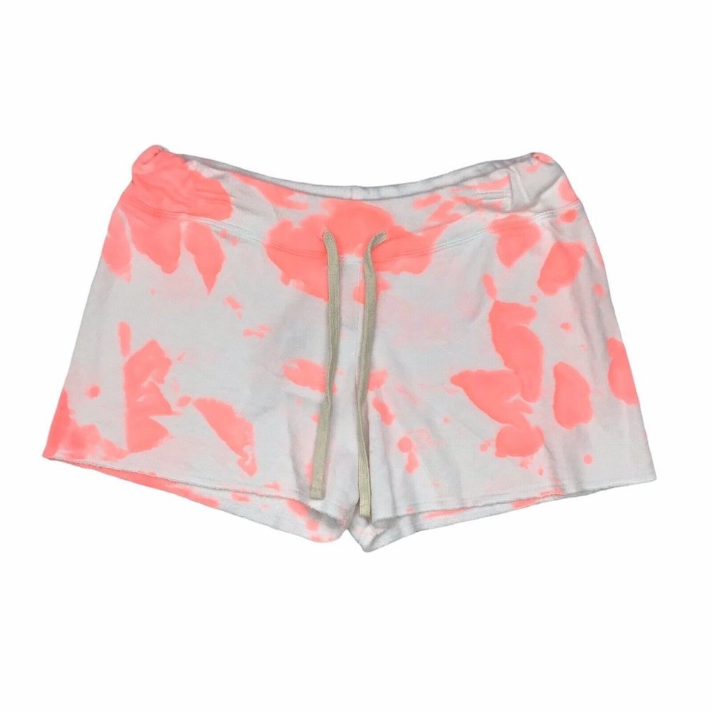 Sundry Pink White Tie Dye  Shorts Athletic Swimsuit Cover Beach Drawstring Sz XS